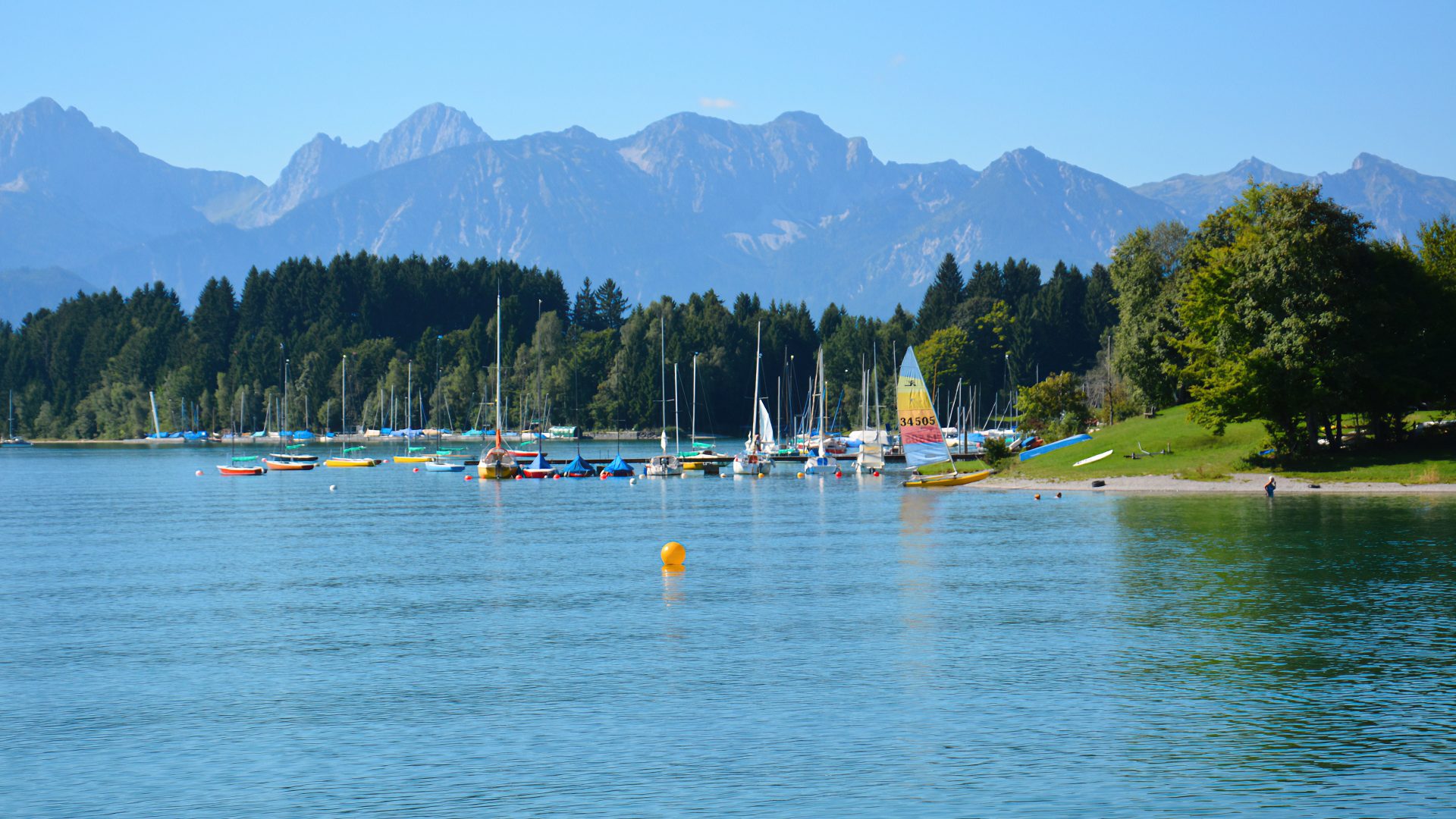 Fernwanderwege-Etappen nach Füssen: Forggensee-Etappe