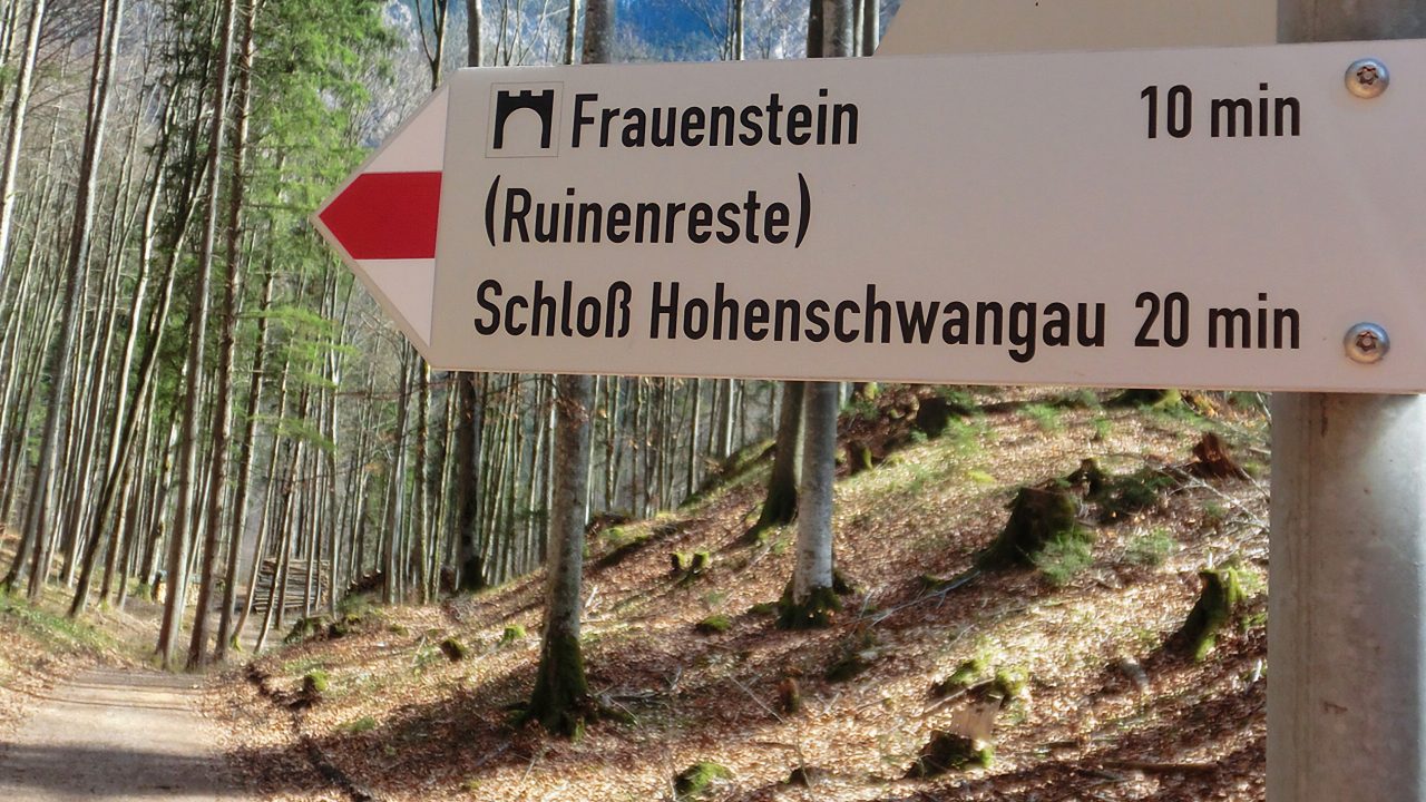 Fernwanderwege-Etappen nach Füssen: Etappe Pflach - Hohenschwangau - Füssen