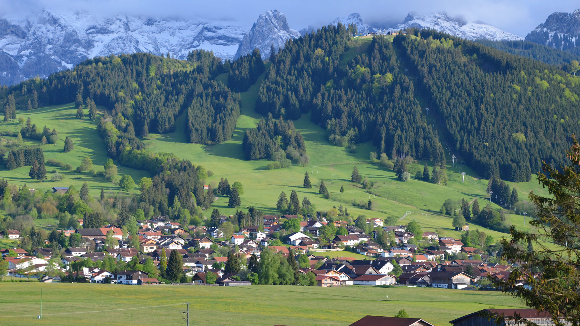 De Kenz-watervallen in het Lobental bij Füssen