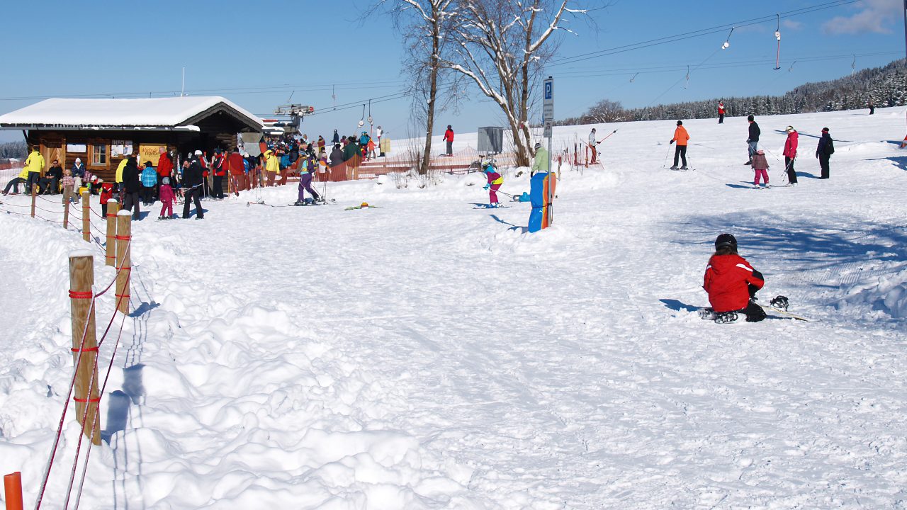 Het skigebied in Nesselwang