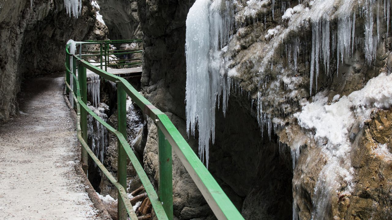 The impressive Breitachklamm in winter