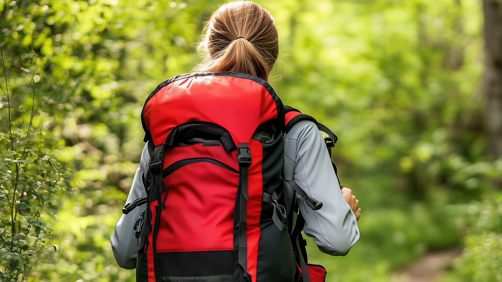 Hiking backpack and map for walks in the Allgäu
